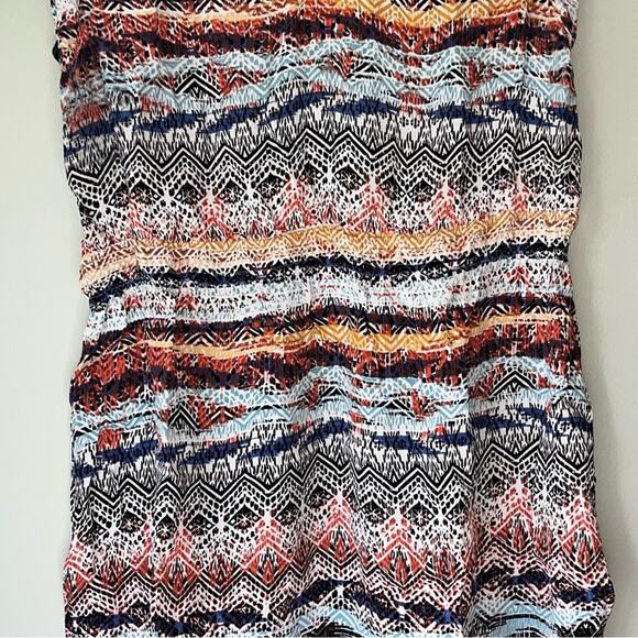 Angie Pink / Blue / Black Patterned Tunic Tank Size Large - Picture 3 of 9